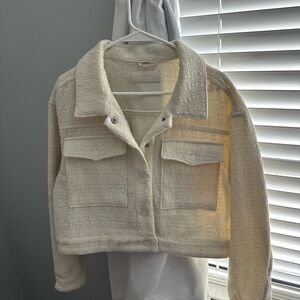 Blank NYC Cream Teddy Jacket